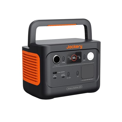 Jackery Explorer 240 v2 Tragbare Powerstation, 256Wh LiFePO4...