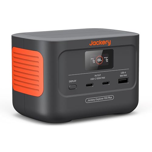 Jackery Explorer 100 Plus Tragbare Powerstation, 99Wh LiFePO4-Akku...