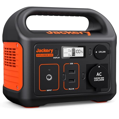 Jackery Explorer 240, 240Wh/67200mAh Tragbare Powerstation Mobiler...