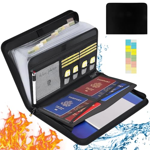 Dokumentenmappe a4, Feuerfeste dokumentenbox, Wasserfeste...