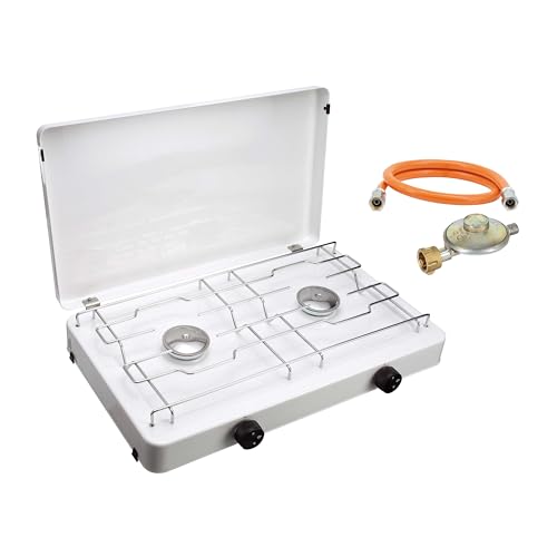 CFH Zweiflammkocher Capri ZK 421 – Camping Gaskocher 2-flammig mit...