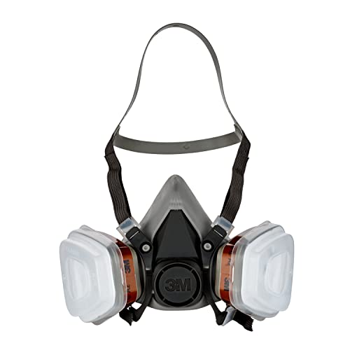3M Unisex Maske für Farbspritzarbeiten 6002, A2P2, Grau,...