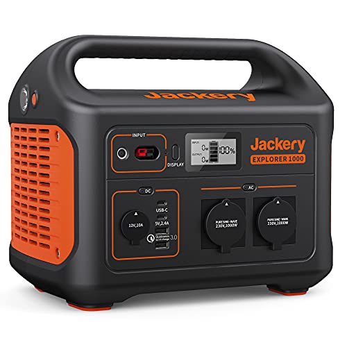 Jackery Explorer 1000, 1002Wh Tragbare Powerstation Mobiler...