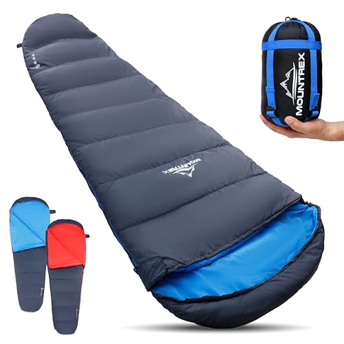 MOUNTREX® Schlafsack - Kleines Packmaß & Ultraleicht (760g) -...