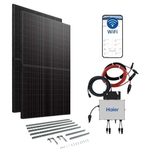 Haier 600 W / 800 W Stecker-Solaranlage, Balkonkraftwerk Komplettset,...