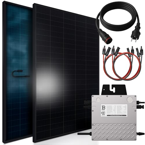 SUNNIVA 920W Balkonkraftwerk BIFAZIAL FULLBLACK komplett Steckdose...