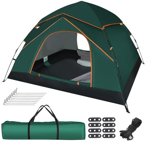 Jaztral Camping Zelt 3-4 Personen, Automatisches Pop Up Kuppelzelt mit...
