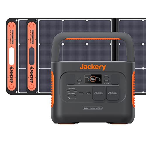 Jackery Solargenerator 1000 PRO 200W, 1002 Wh Powerstation mit 2*...