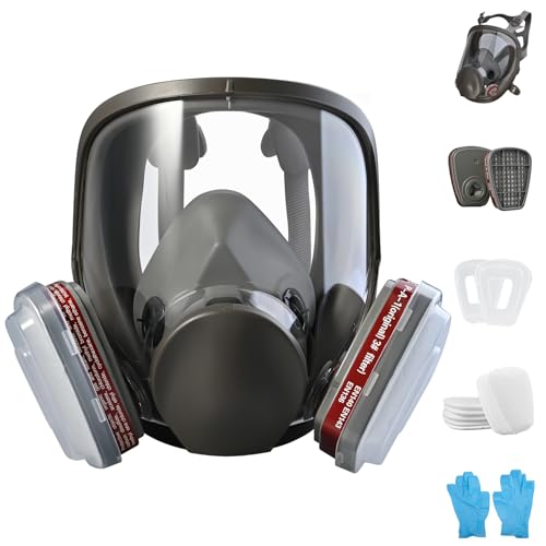 Faburo Vollgesichtsmaske Set, Atemschutzmaske Wiederverwendbare,...