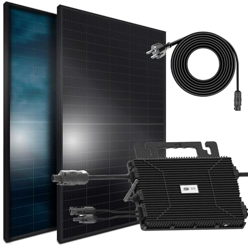 SUNNIVA 920W Balkonkraftwerk BIFAZIAL FULLBLACK komplett Steckdose...