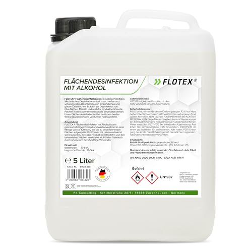 FLOTEX® alkoholisches Flächendesinfektionsmittel 5L - Hochwirksame...
