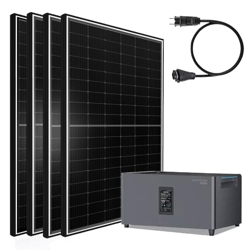 Balkonkraftwerk 2600W mit Speicher Marstek Jupiter C+ 2560W, 4x500W...