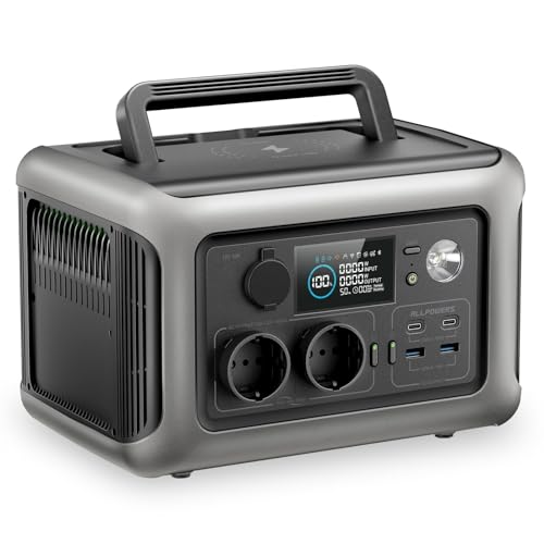 ALLPOWERS R600 Tragbare Powerstation, 299Wh LiFePO4 Batterie mit 2x...