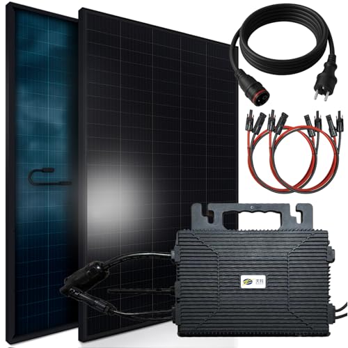 SUNNIVA 920W Balkonkraftwerk BIFAZIAL FULLBLACK komplett Steckdose...