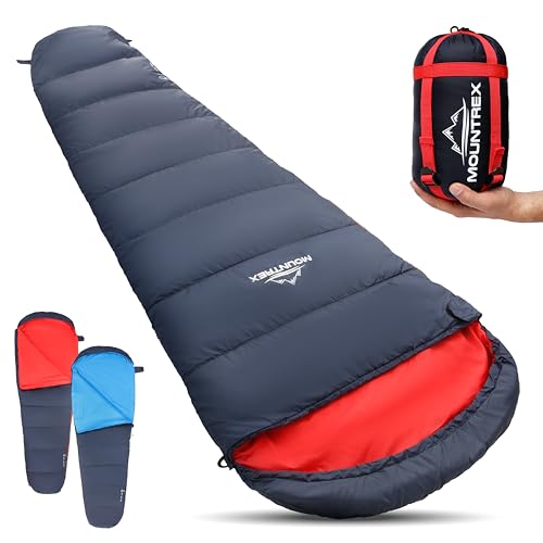 MOUNTREX® Schlafsack - Kleines Packmaß & Ultraleicht (760g) -...