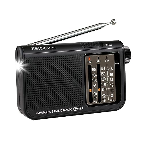 Retekess V117 Kleines Radio Batteriebetrieben,FM AM SW Tragbares...