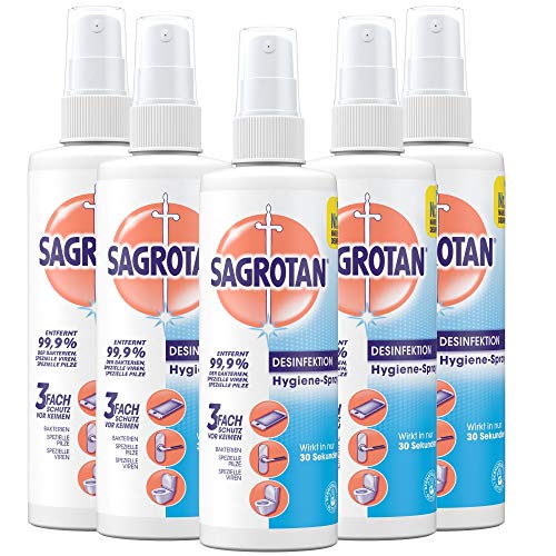 Sagrotan Hygiene Pumpspray, antibakterielles Desinfektionsmittel, 5er...