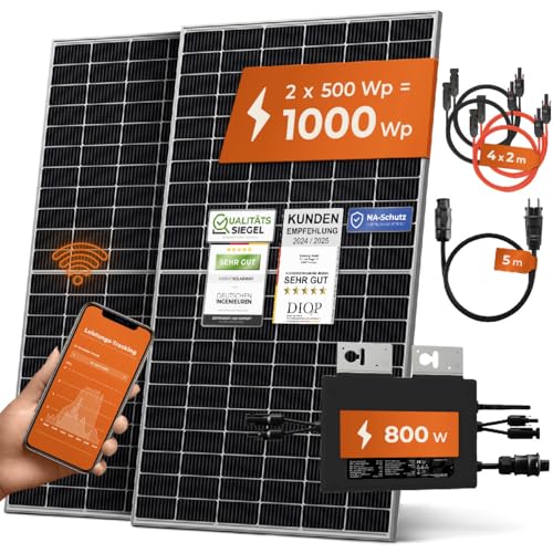 Solarway® 1000W Balkonkraftwerk 800W komplett Steckdose - neuester...