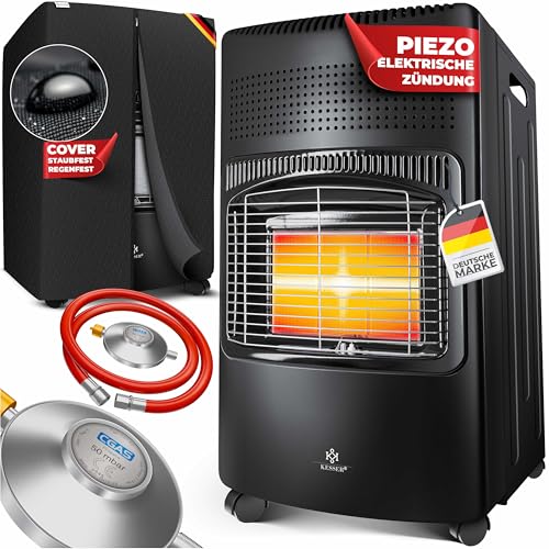 KESSER® 4200 Watt Keramik Gasheizer inkl. Gasdruckregler Gasschlauch...