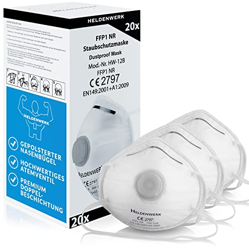 HELDENWERK® Atemschutzmaske im 5er, 10er oder 20er Set - Premium...