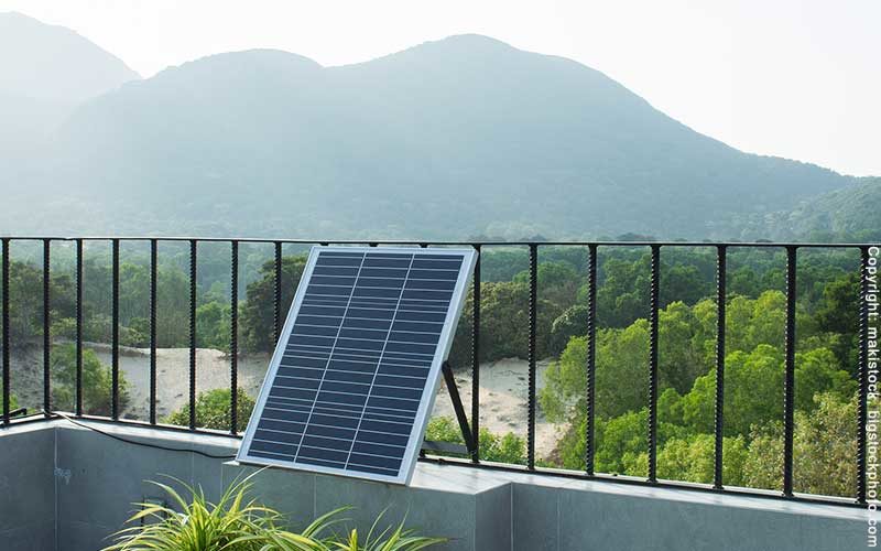 Mini-Solaranlage für Balkon und Terrasse